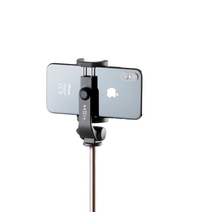FIXED selfie tyč Snap s tripodem, bezdrátová spoušť, 3/4" závit, černá