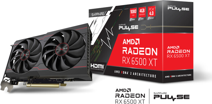 Sapphire AMD Radeon™ PULSE RX 6500 XT, 4GB GDDR6_995070812
