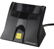 AXAGON CRE-SM4 USB Smart card StandReader (eObčanka), černá_1857259653
