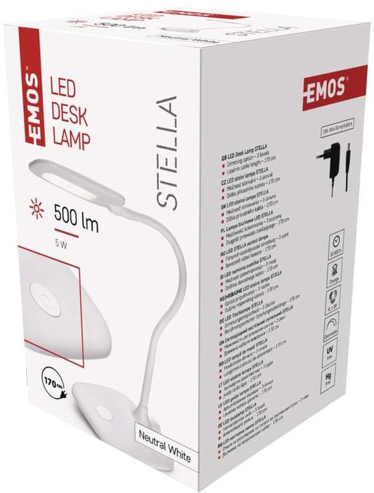 Emos LED stolní lampa Stella, bílá_856414629