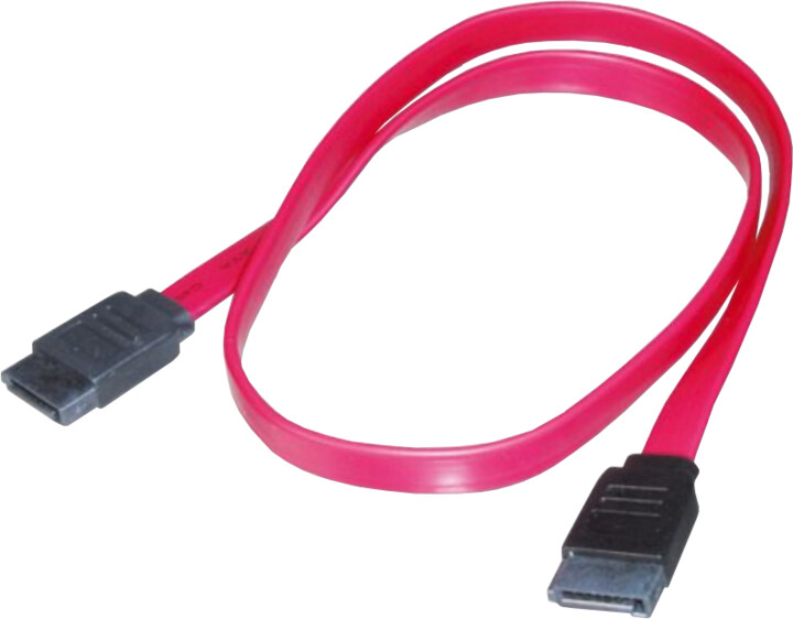 PremiumCord 1,0m datový kabel SATA 1.5/3.0 GBit/s, červená