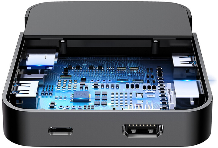 Baseus dokovací stanice pro mobil Mate docking, USB-C - USB-C, 2xUSB 2.0, USB 3.0, HDMI, SD,_1365719487