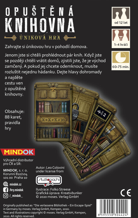 Karetní hra Mindok Opuštěná knihovna - Úniková hra_318502596