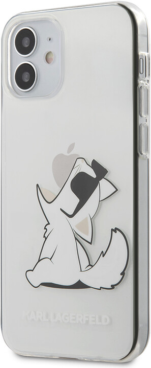 KARL LAGERFELD ochranný kryt Choupette Eat pro iPhone 12 Mini (5.4&quot;), TPU, transparentní_324974599