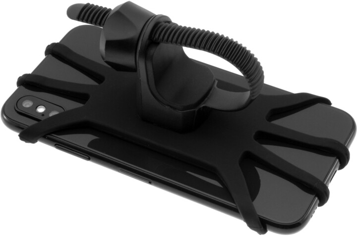 FIXED silikonový držák Bikee pro mobilní telefon, na kolo, černá_751908702