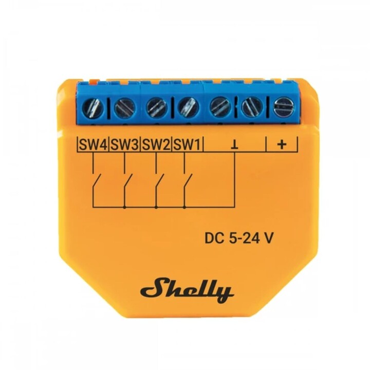 Shelly i4 Plus DC, modul 4 vstupů, 5–24 VDC, WiFi a BT_44503249