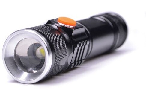 Solight LED kapesní svítilna, 200lm, 3W, zoom, nabíjecí Li-Ion_1867636658