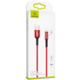 USAMS dobíjecí/datový kabel SJ243 Lightning Smart Power Off 2m, červená