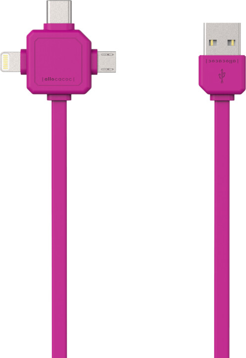 PowerCube Cable 1.5m, USB-C, růžový_1165623014