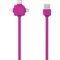 PowerCube Cable 1.5m, USB-C, růžový