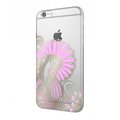 EPICO pružný plastový kryt pro iPhone 6/6S HOCO FLOWERS - transparentní bílá/růžová