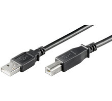 PremiumCord kabel USB 2.0, A-B, 1m, černá