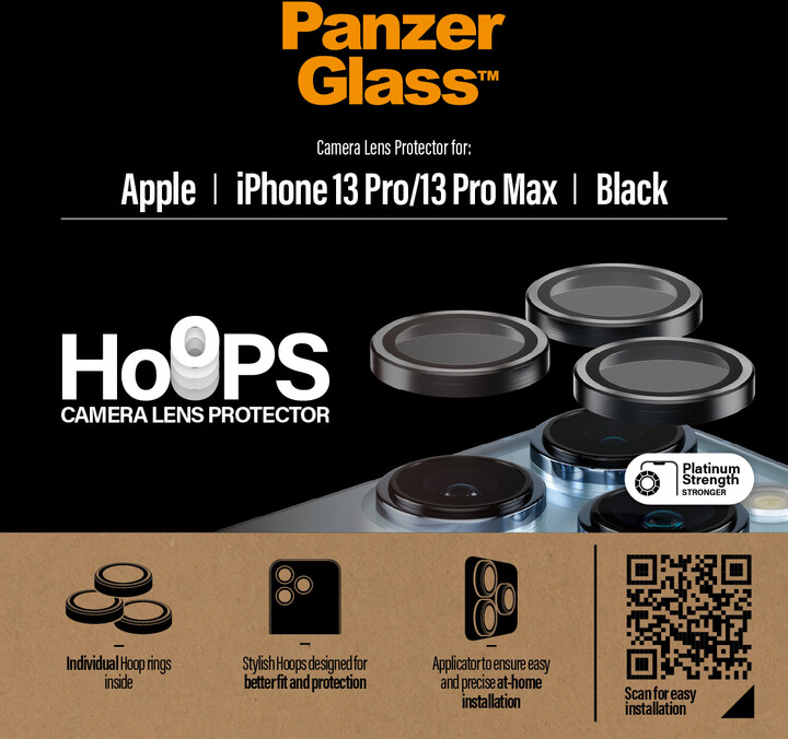PanzerGlass HoOps ochranné kroužky pro čočky fotoaparátu pro Apple iPhone 13 Pro/13 Pro Max_45644277
