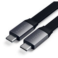 Satechi plochý kabel USB-C - USB-C Gen 2, 0.24m, šedá_150675537