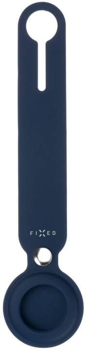 FIXED silikonové pouzdro s popruhem Silky pro Apple AirTag, modrá_2059822044