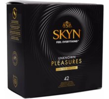 Kondomy Skyn Unknown Pleasures, vroubky a ochucené, 42 ks