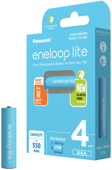 PANASONIC nabíjecí baterie Eneloop Lite HR03 AAA 4LCCE/4BE_1067347967