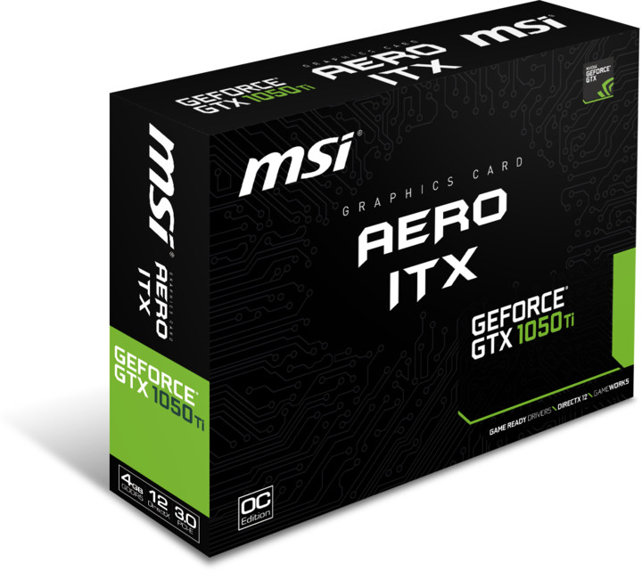 MSI GeForce GTX 1050 Ti AERO ITX 4G OCV1, 4GB GDDR5
