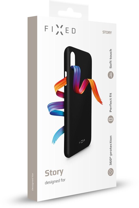 FIXED zadní pogumovaný kryt Story pro Samsung Galaxy A22 5G, černá_1530356115