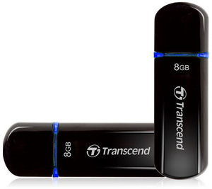 Transcend JetFlash V600 8GB, černo/modrý_1976910040