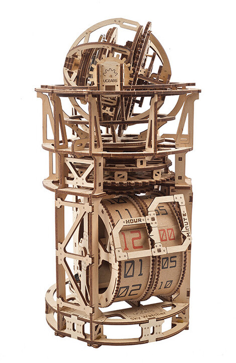 UGEARS stavebnice - Sky Watcher Tourbillon Table Clock, mechanická, dřevěná_765975809