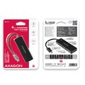 AXAGON HUE-G1C, 4x USB 3.2 Gen 1 SLIM hub, kabel Type-C 14cm napevno_146026737