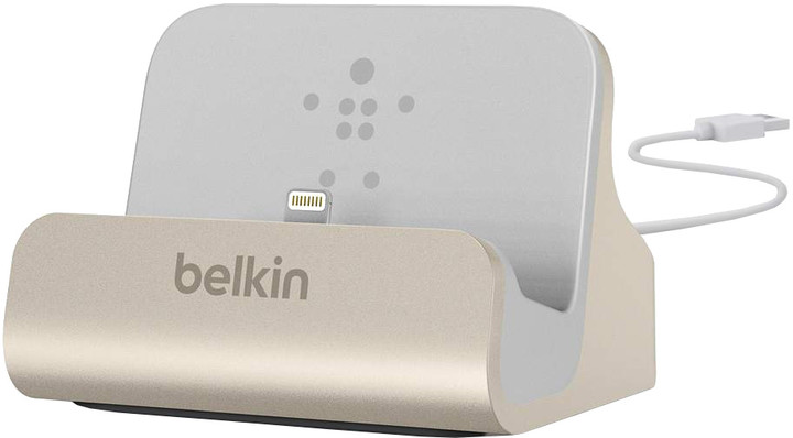 Belkin Mixit nabíjecí a sychronizační dok pro iPhone, vč. light. konektoru, zlatá_852826643