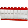 Sběratelská skříňka LEGO na 16 minifigurek, červená