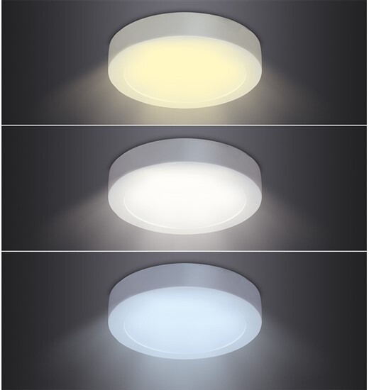 Solight LED mini panel CCT, přisazený, 18W, 1530lm, 3000K, 4000K, 6000K, kulatý_436513035