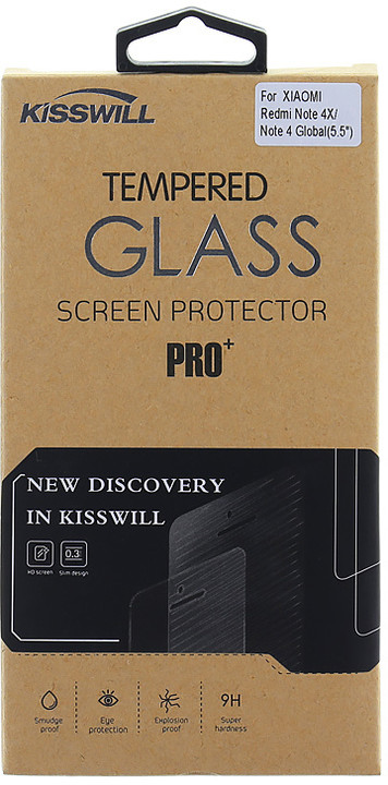 Kisswill Tvrzené sklo 0.3 mm pro Xiaomi Redmi Note 4 Global_422538079