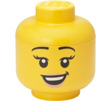 Úložný box LEGO Hlava - šťastná dívka (S)_353437835