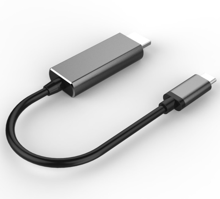 PremiumCord USB3.1 typ-C na HDMI kabel 1,8m rozlišení obrazu 4K*2K@60Hz Aluminium_889218500