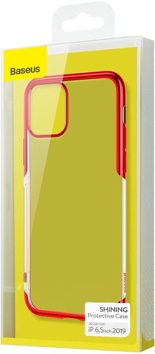 BASEUS Shining Series gelový ochranný kryt pro Apple iPhone 11 Pro Max, červená_1739560350