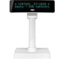 Virtuos FV-2030W - VFD zákaznicky displej, 2x20 9mm, USB, bílá EJG1004