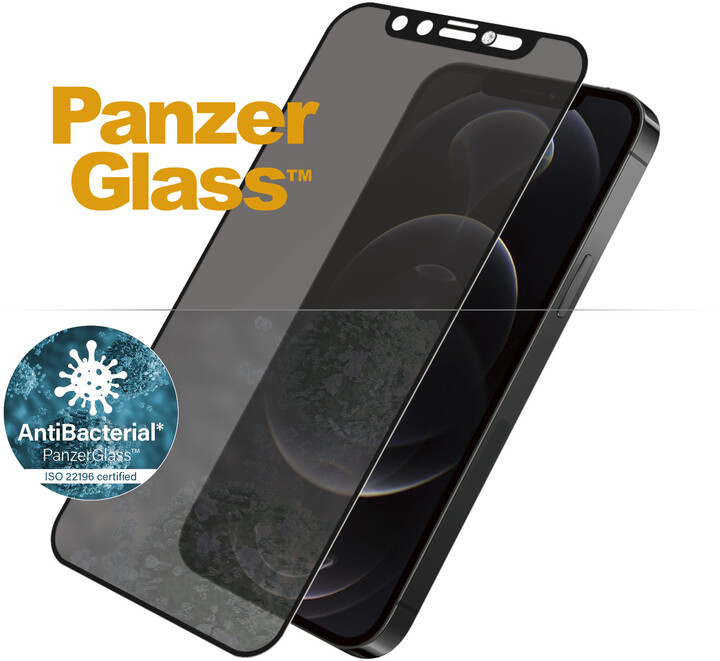 PanzerGlass ochranné sklo Edge-to-Edge pro iPhone 12/12 Pro, antibakteriální, Privacy,_334110312