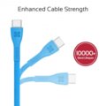 Promate kabel PowerBeam-C USB-C - USB-A, 2A, opletený, 1.2m, modrá_1076668294