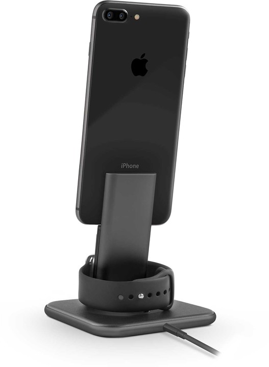 TwelveSouth HiRise Duet Dual nabíjecí stojan pro iPhone a Apple Watch - šedá_1294948467