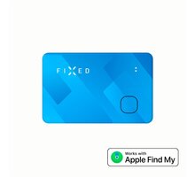 FIXED Smart tracker Tag Card s podporou Find My, bezdrátové nabíjení, modrá FIXTAG-CARD-BL