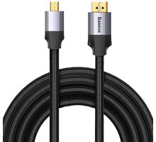 BASEUS kabel Enjoyment Series miniDP - DP, obousměrný přenos, 3m, šedá_2019704708