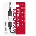 AXAGON SPRING USB-C - USB-A, 0.5m, 3A, oplet, černý_1393088539