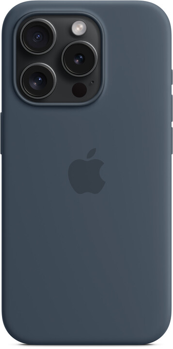 Apple Silikonový kryt s MagSafe pro iPhone 15 Pro, bouřkově modrá_1884490190