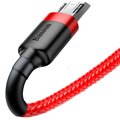 Baseus odolný nylonový kabel USB Micro 2.4A 1M, červená + červená_104707922