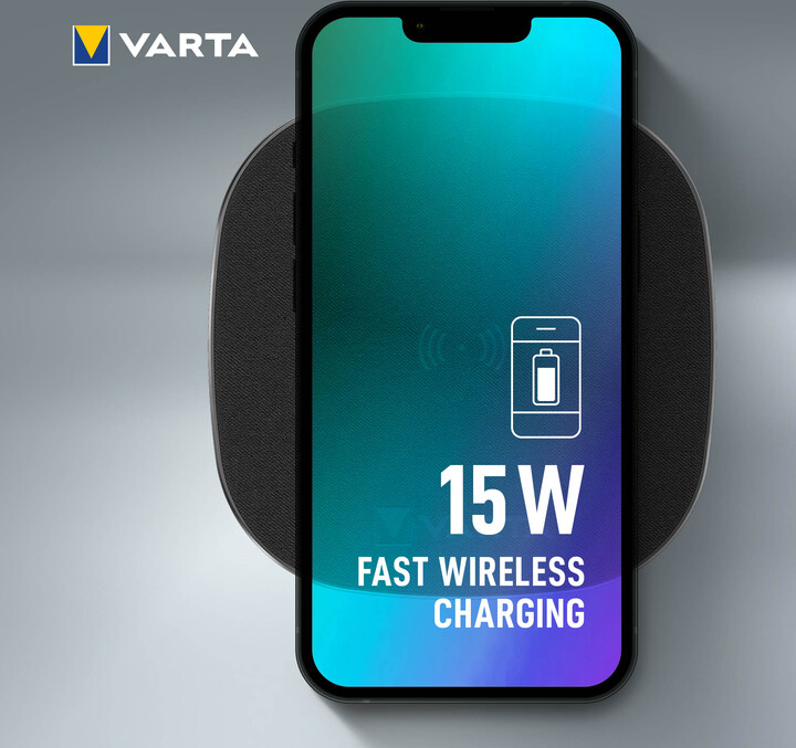 VARTA bezdrátová nabíječka Wireless Charger Pro, 15W, černá_1269694941
