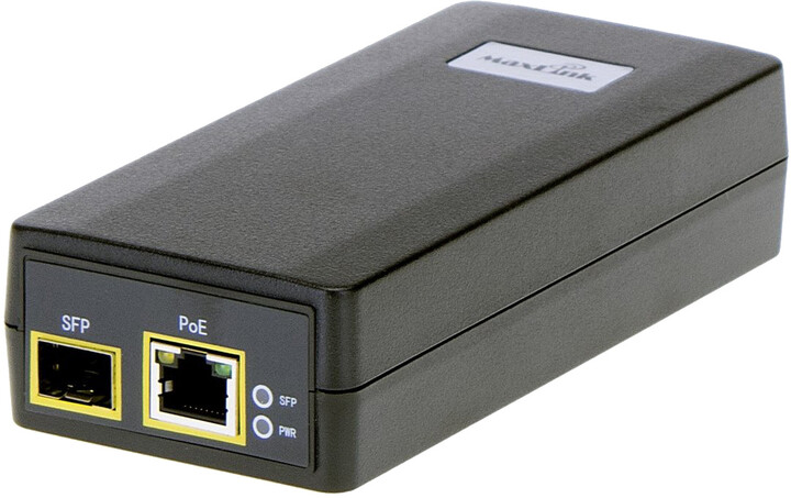 MaxLink PoE injektor PI30F - 802.3af/at, 55V/0.55A, 30W, 1Gbit, SFP