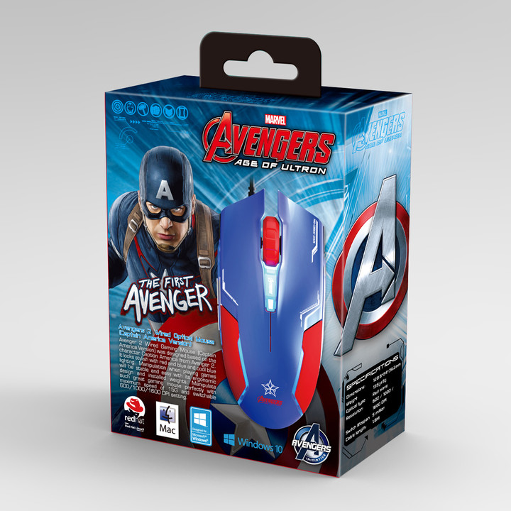 E-Blue Captain America - Shield, modrá