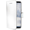 CELLY Wally pouzdro typu kniha pro Samsung Galaxy S9, PU kůže, bílé