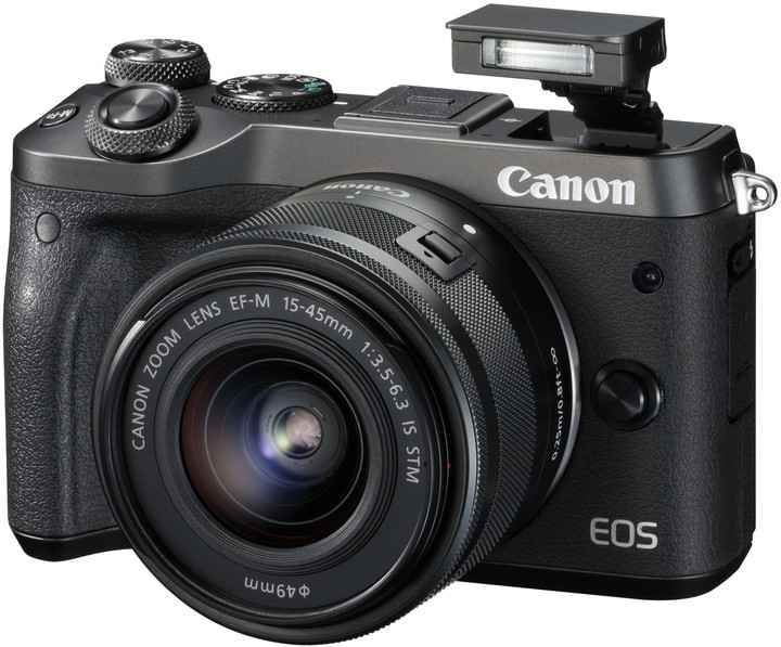Canon EOS M6 + EF-M 15-45mm IS STM + EF-M 55-200mm IS STM, černá_1449030706