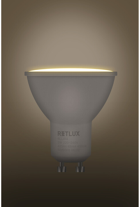 Retlux žárovka RLL 414, LED, GU10, 5W, studená bílá_1503662213
