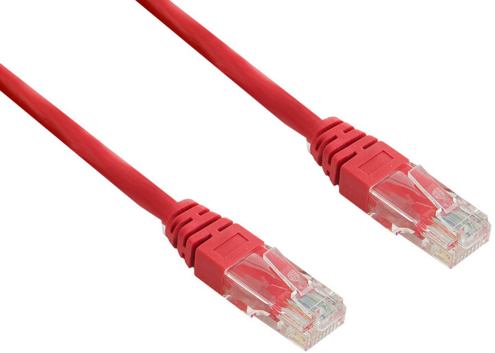 DATACOM Patch Cable UTP, Cat5e 0,25M, červený_1228327816