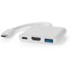 Nedis Multiportový adaptér USB-C, USB-A, USB-C, HDMI, bílá_2147220548